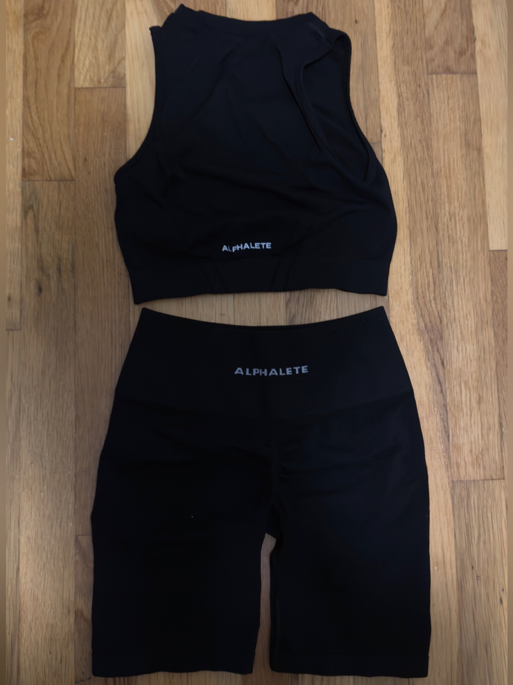 Alphalete cropped top and shorts